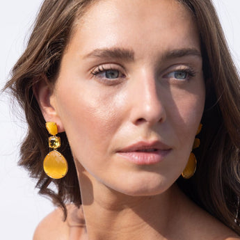 Katerina Psoma Yellow Dangle earrings