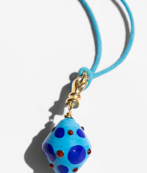 Katerina Psoma Turquoise Murano Cord Necklace