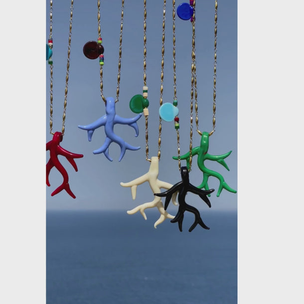 Katerina Psoma Lilac Murano Coral Chain Necklace
