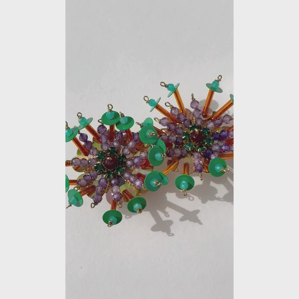 Katerina Psoma Precious Multicolored Clips in turquoise