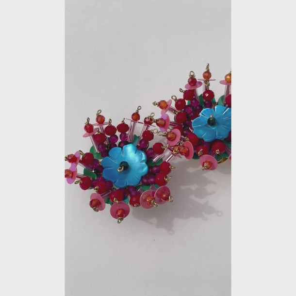 Katerina Psoma Precious Multicolored Clips in blue and red